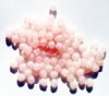100 4mm Faceted Coated Matte Light Pink Firepolish Beads